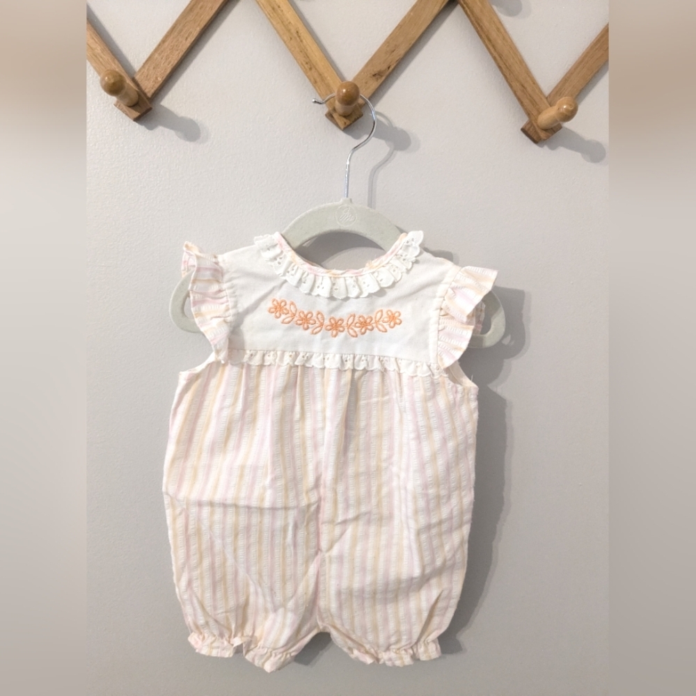 Vintage Carter's Ruffle Floral Onesie